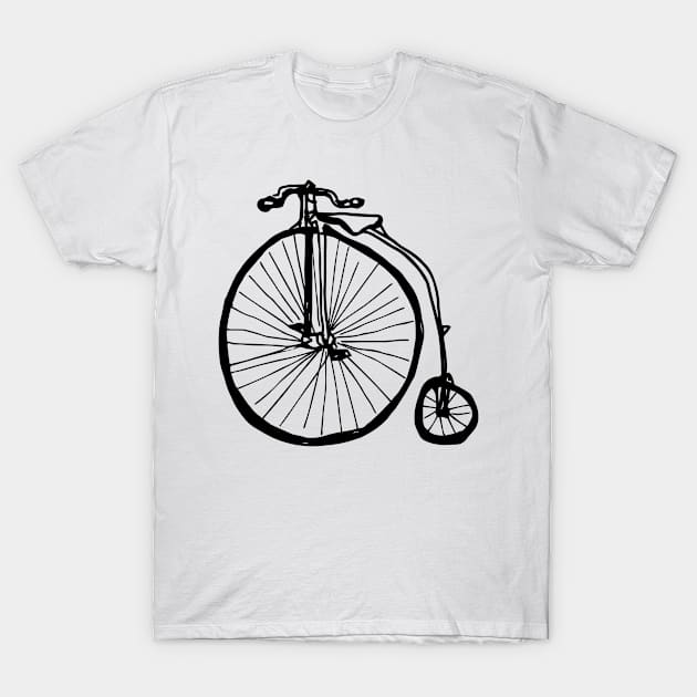 Penny Farthing Bicycle T-Shirt by eVrydayART